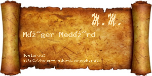 Móger Medárd névjegykártya